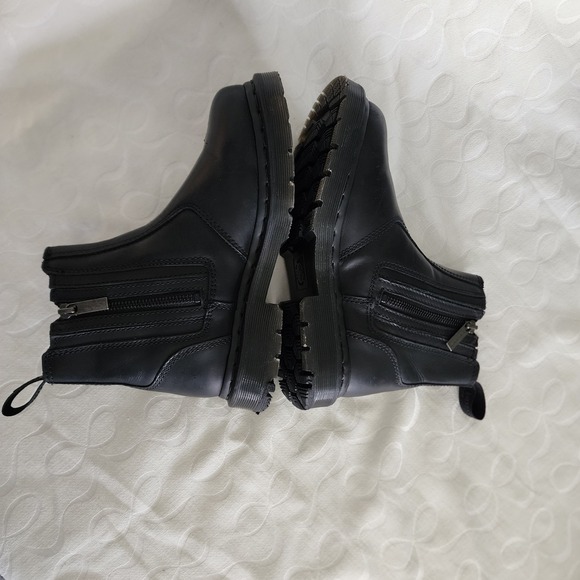 Dr. Martens 2976 Alyson WinterGrip Zip Chelsea Boots Black Leather Faux Fur US 5 - Picture 10 of 16